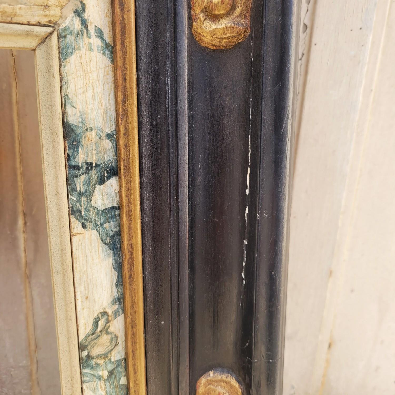 Lacquered Wooden Frame In The Style Of The 17th Century, Italy, Late 19th/early en venta 10