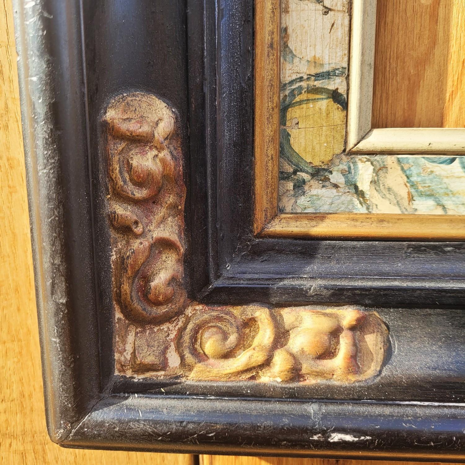 Lacquered Wooden Frame In The Style Of The 17th Century, Italy, Late 19th/early Luis XIV en venta