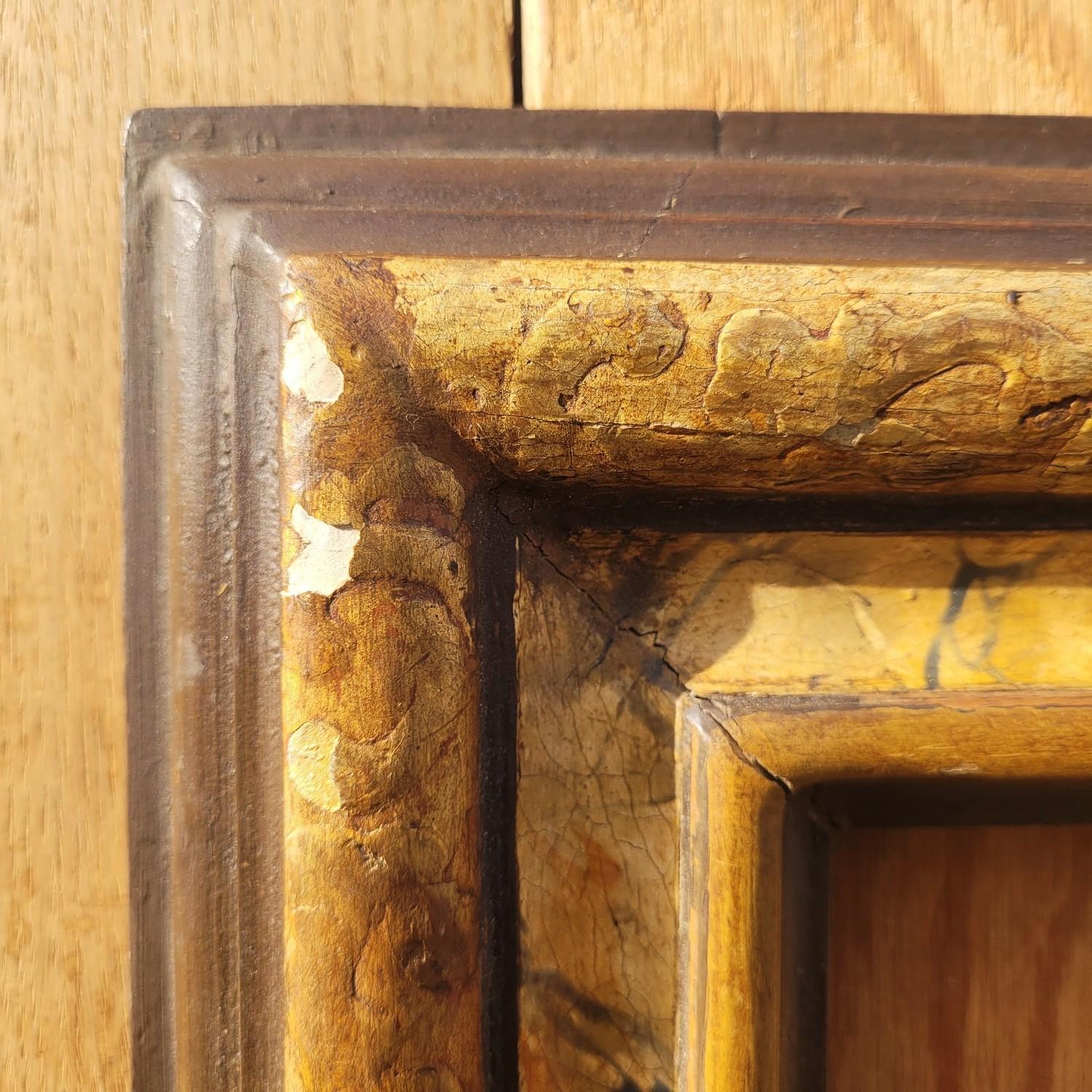 Lacquered Wooden Frame In The Style Of The 17th Century, Italy, Late 19th/early Italiano en venta