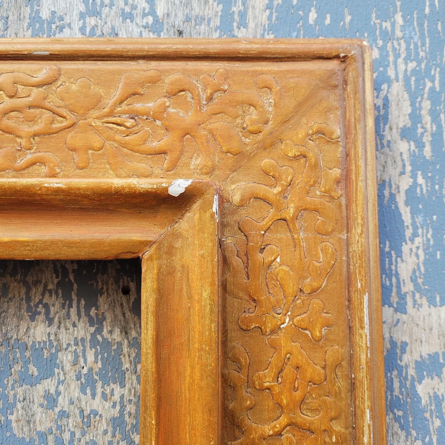 Lacquered Wooden Frame In The Style Of The 17th Century, Italy, Late 19th/early In Good Condition For Sale In MARSEILLE, FR