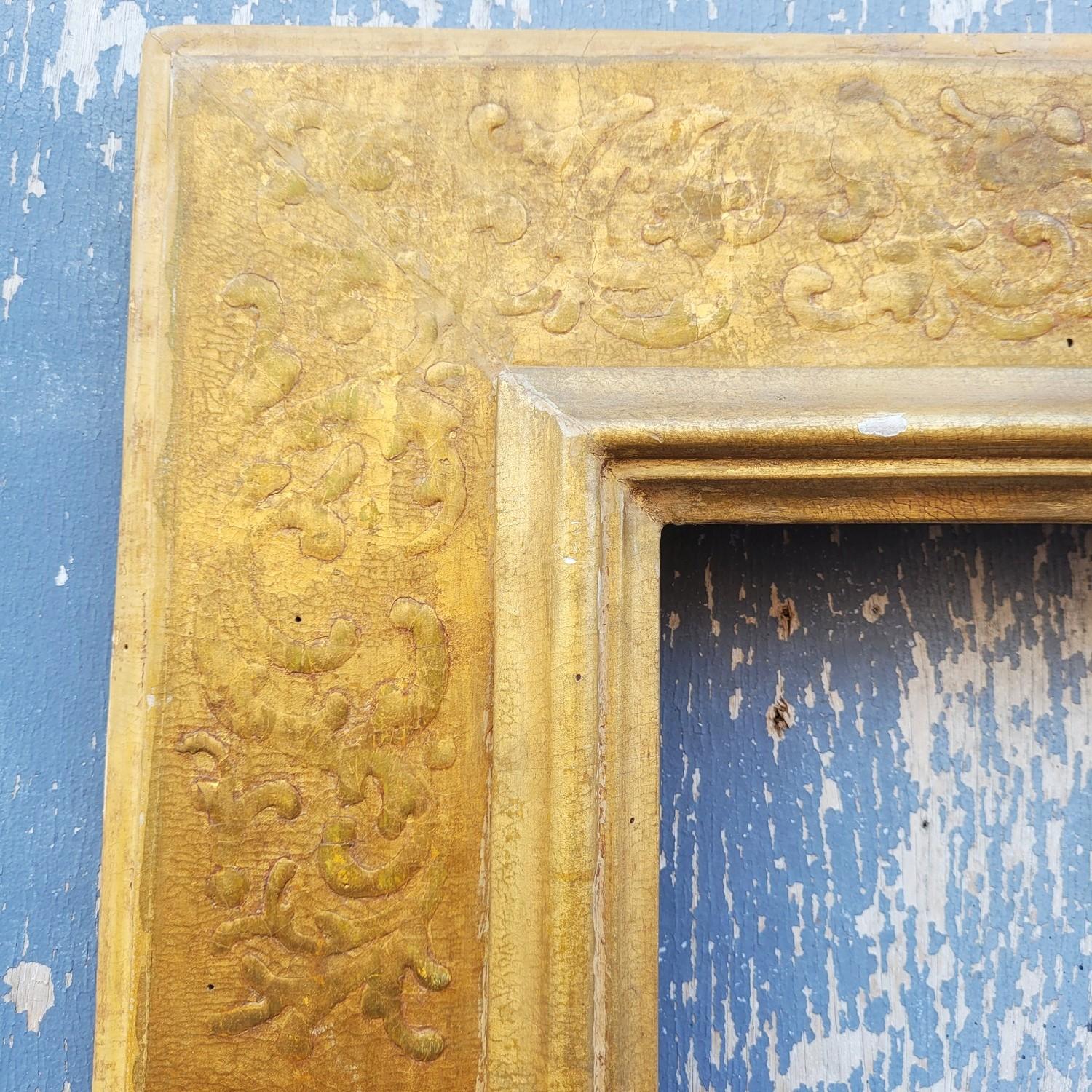 Lacquered Wooden Frame In The Style Of The 17th Century, Italy, Late 19th/early In Good Condition For Sale In MARSEILLE, FR