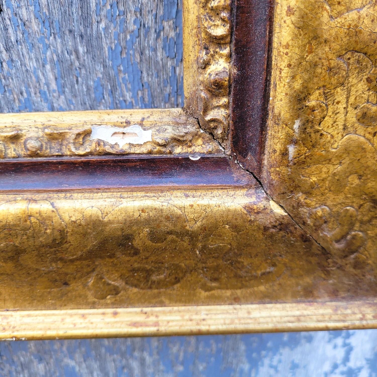 Lacquered Wooden Frame In The Style Of The 17th Century, Italy, Late 19th/early In Good Condition For Sale In MARSEILLE, FR