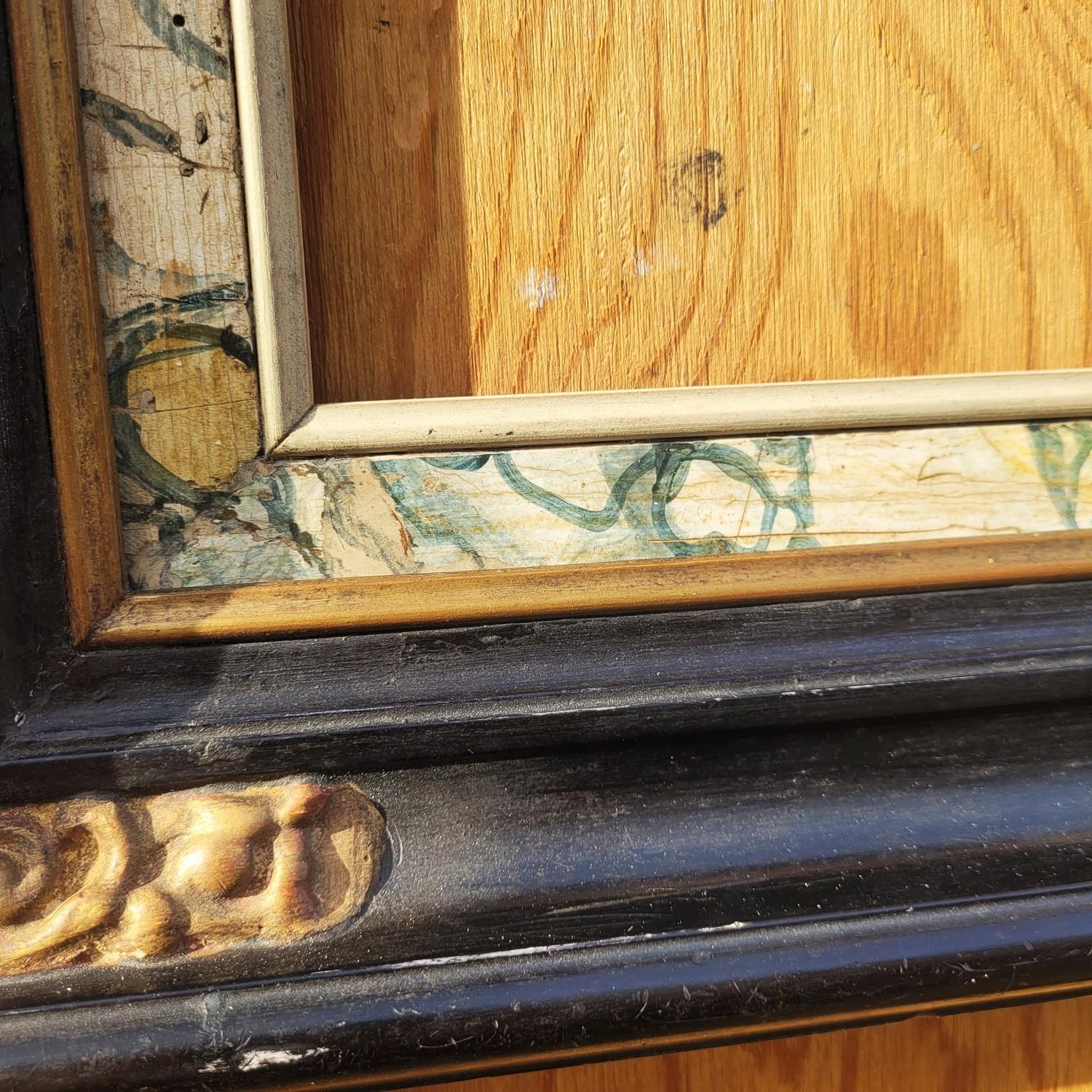 Lacquered Wooden Frame In The Style Of The 17th Century, Italy, Late 19th/early en Bueno estado para la venta en MARSEILLE, FR