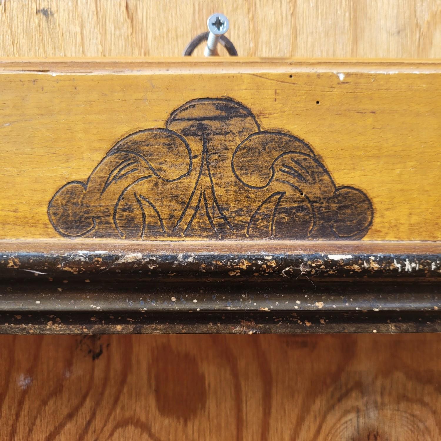 XIX secolo Lacquered Wooden Frame In The Style Of The 17th Century, Italy, Late 19th/early in vendita