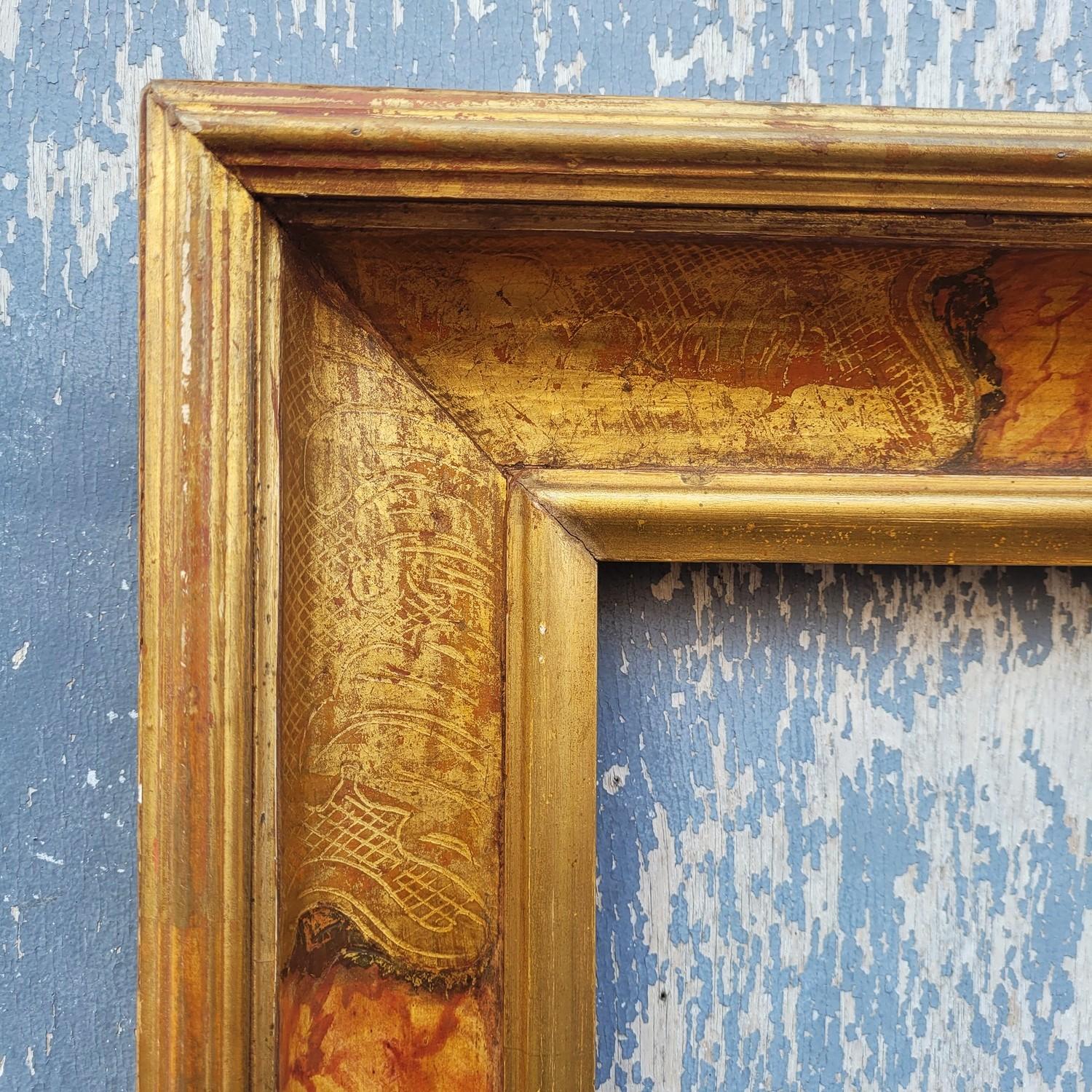 Lacquered Wooden Frame In The Style Of The 17th Century, Italy, Late 19th/early For Sale 2