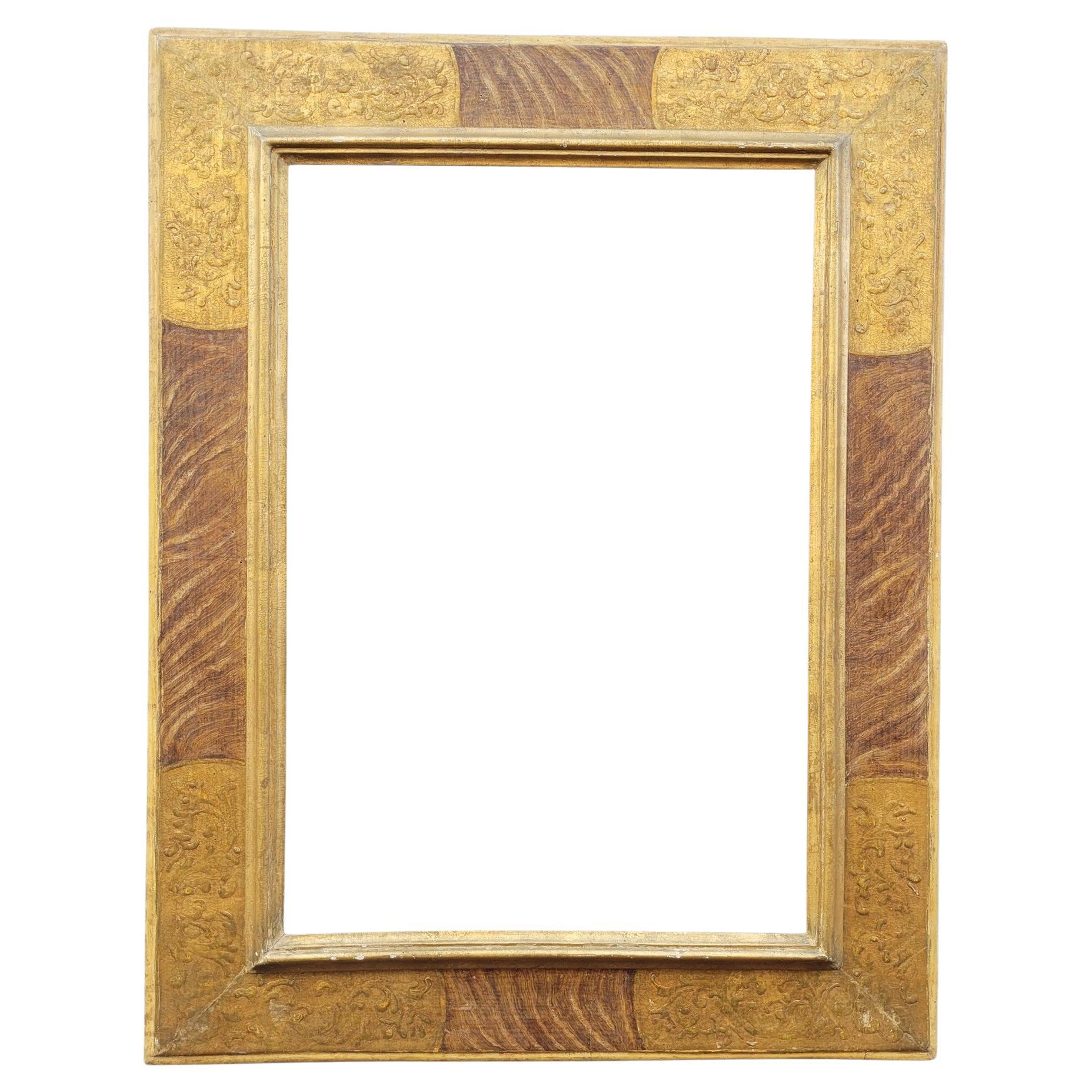 Lacquered Wooden Frame In The Style Of The 17th Century, Italy, Late 19th/early