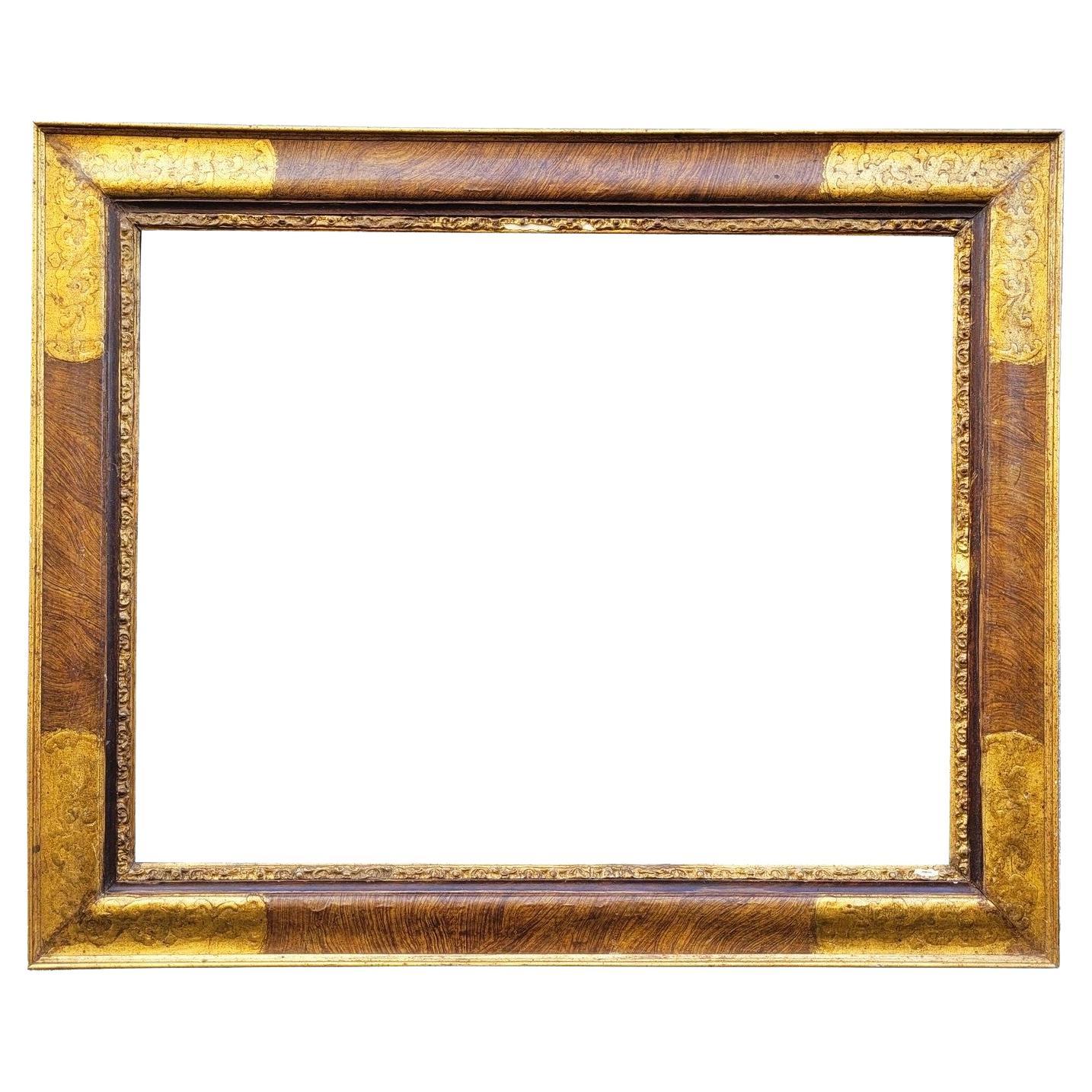 Lacquered Wooden Frame In The Style Of The 17th Century, Italy, Late 19th/early