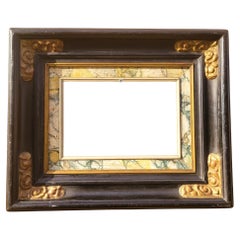 Lacquered Wooden Frame In The Style Of The 17th Century, Italy, Late 19th/early