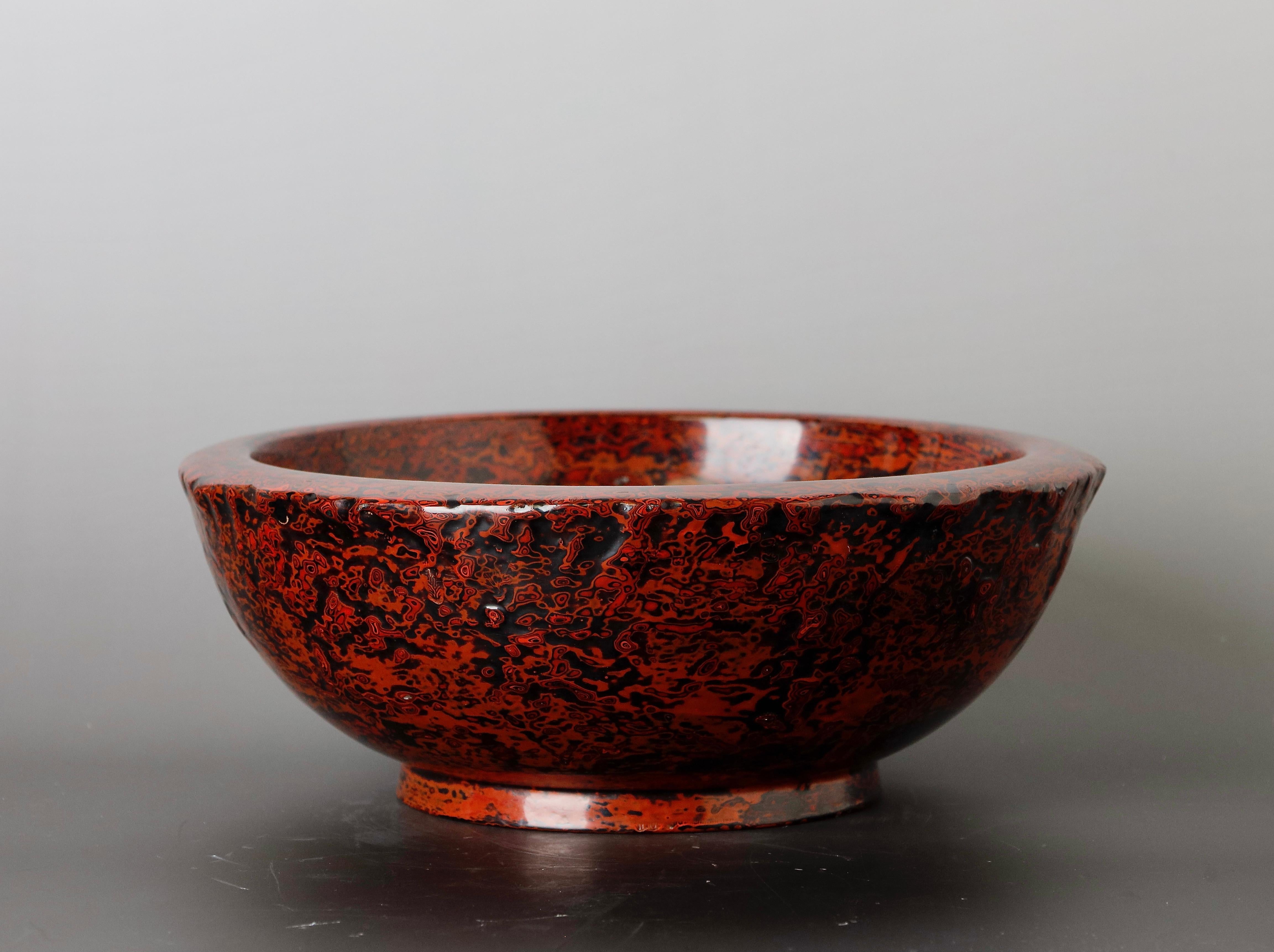 Lacquered Worker Bowl Kanshitsu Bachi, Showa Period, 20th Century In Good Condition For Sale In Fukuoka, JP