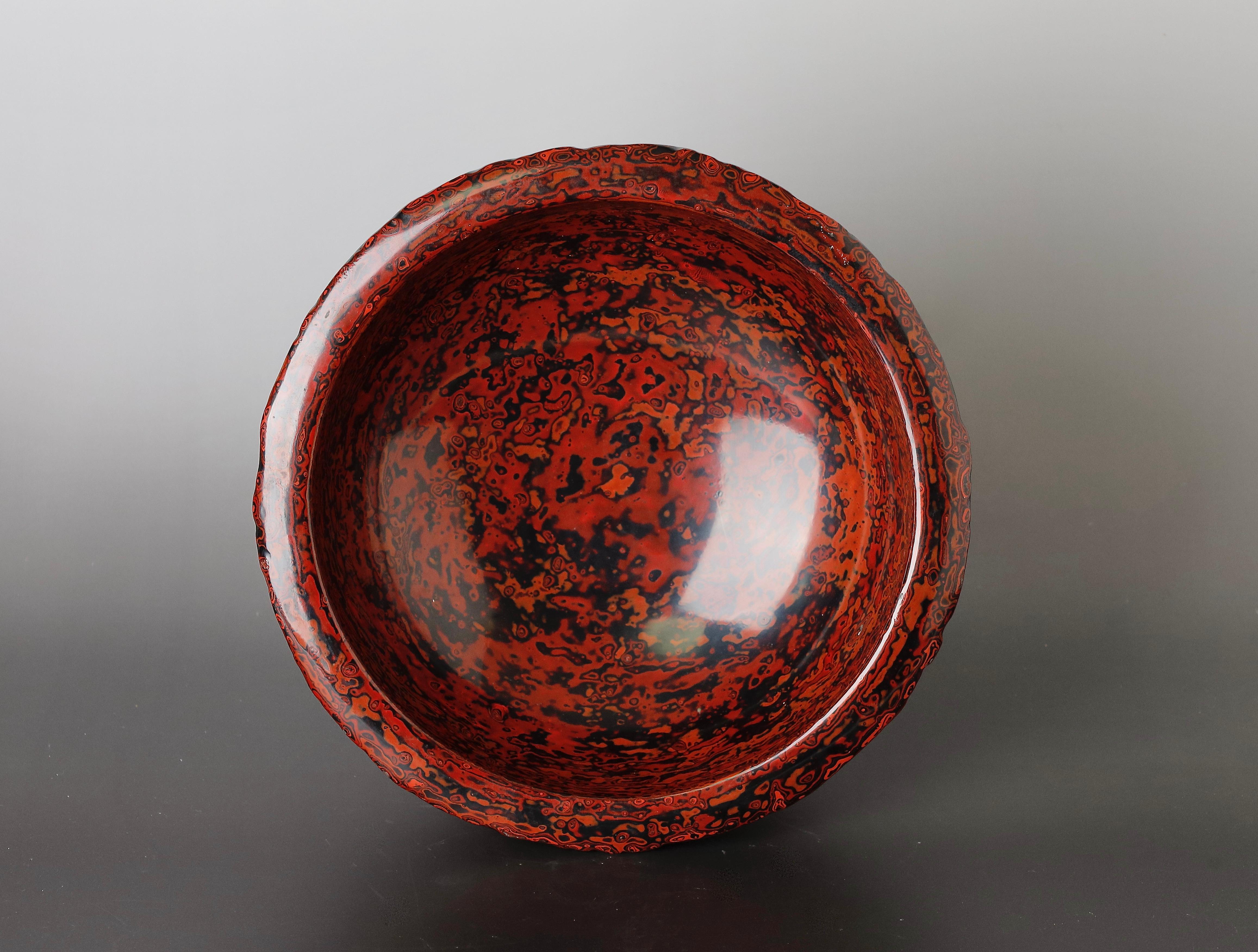 Lacquered Worker Bowl Kanshitsu Bachi, Showa Period, 20th Century For Sale 2