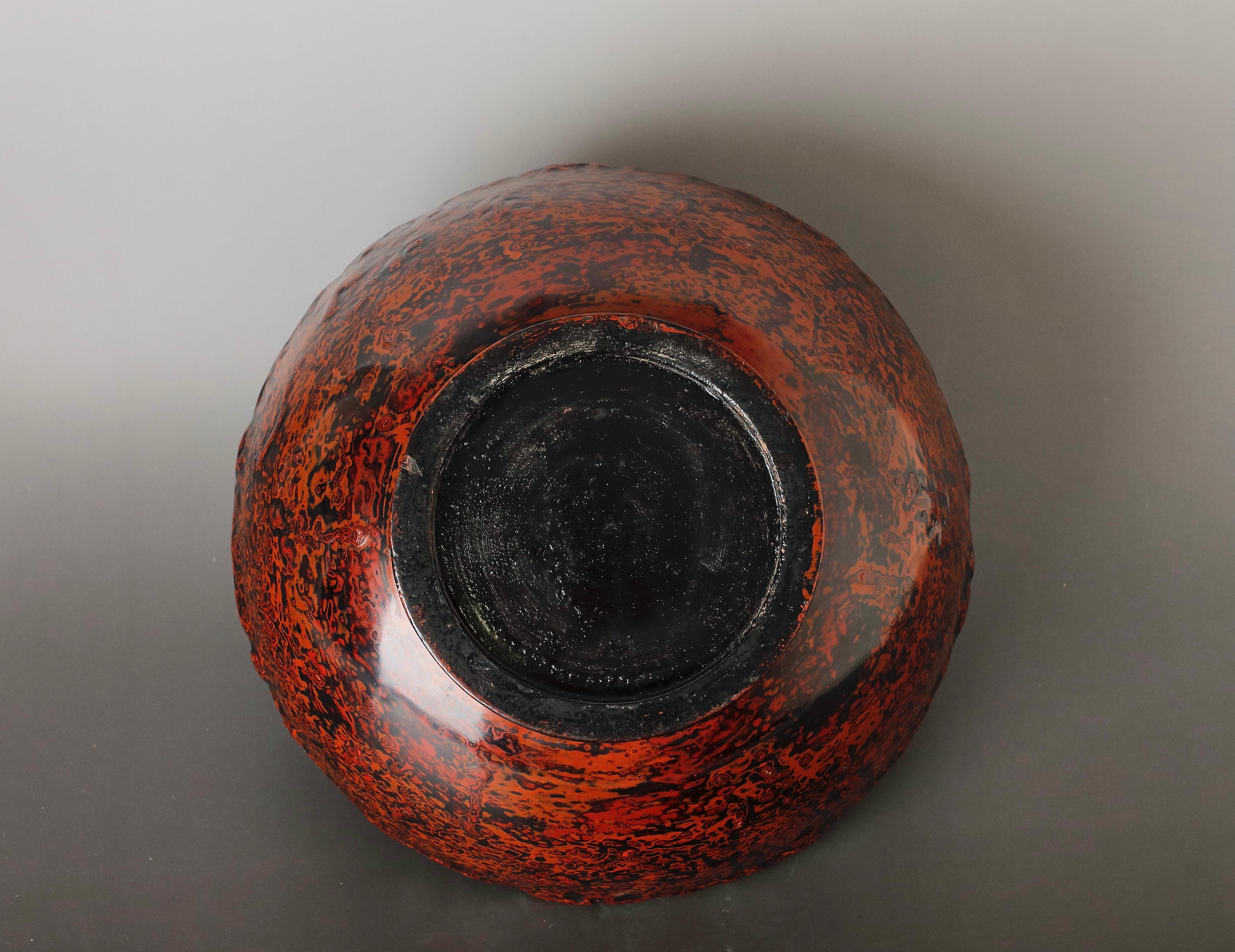 Lacquered Worker Bowl Kanshitsu Bachi, Showa Period, 20th Century For Sale 3