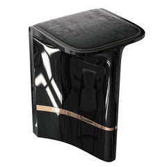 „Lacrima“ Barhocker aus Edelstahl mit Edelstahl- und Bronzedetails, Istanbul