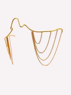 Lacrima Oasis Face Jewel in 18k Yellow Gold with Diamonds by Moncomble Paris