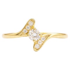 Lacrima Wedding Ring in 18k Yellow Gold with Diamonds by Moncomble Paris
