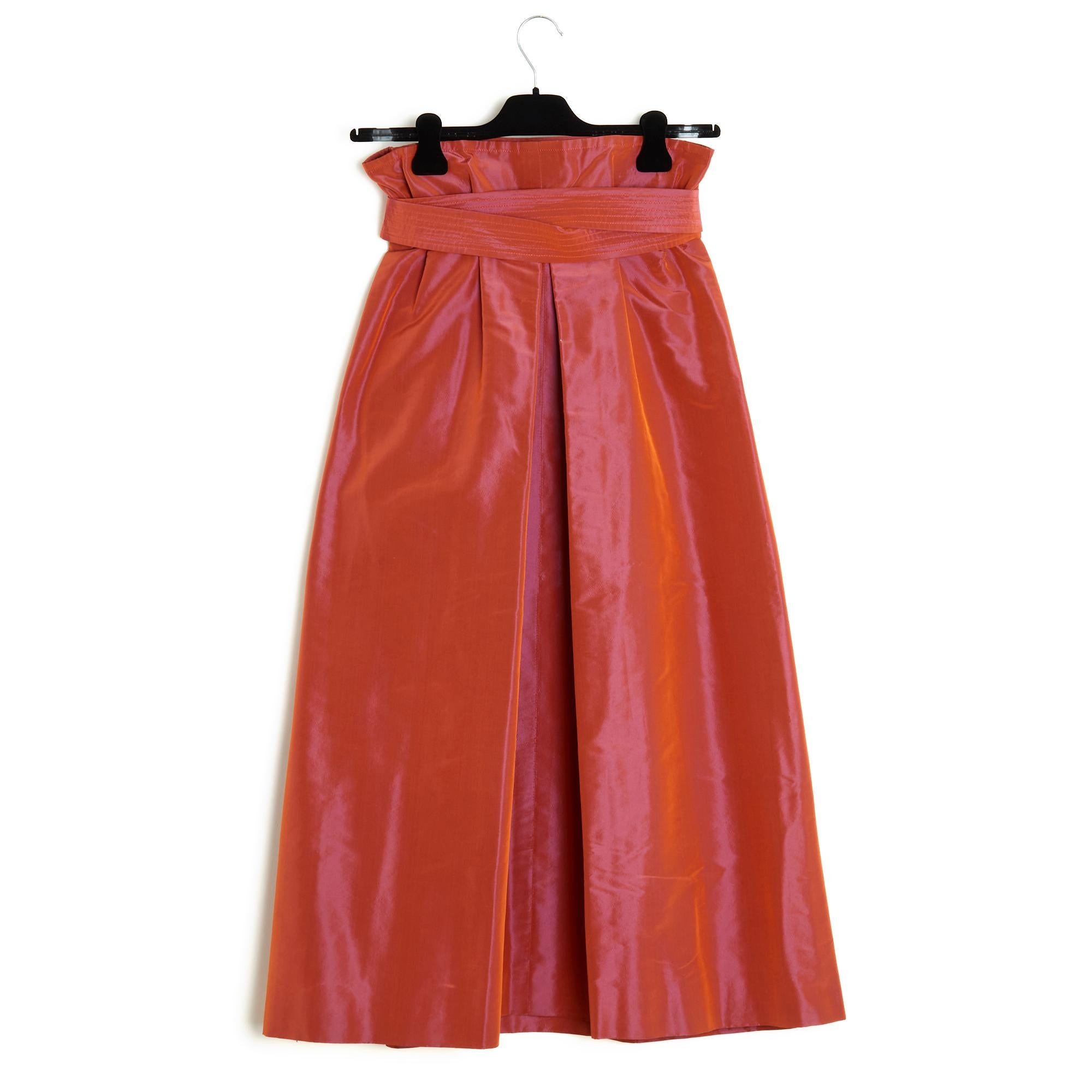 Lacroix Haute Couture silk Faille Skirt FR38/40 1