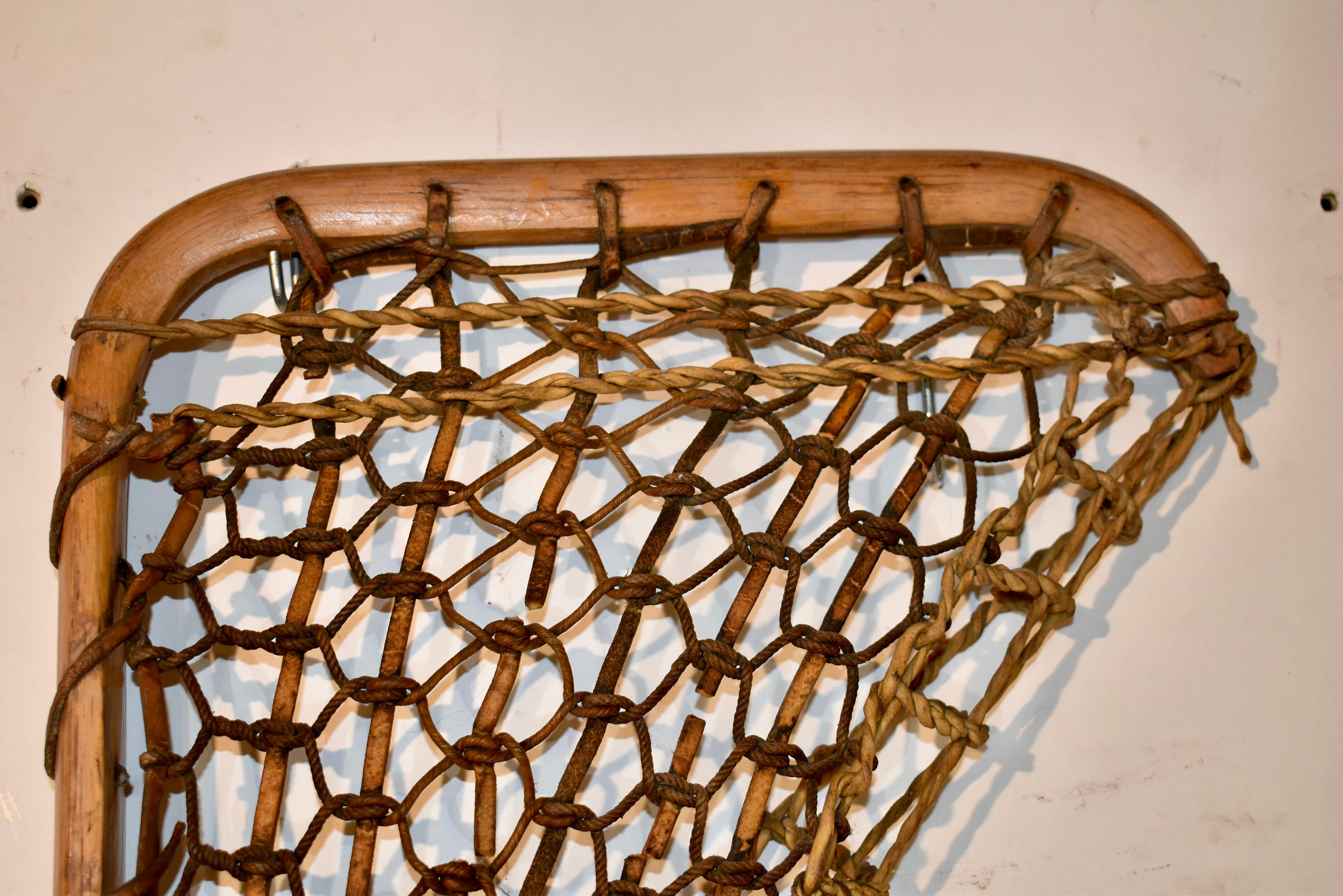 Leather Lacrosse Stick, Circa 1920's For Sale