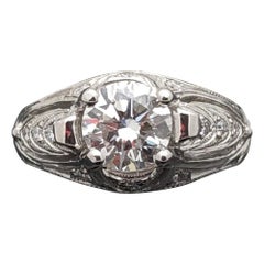 Lacy 14 Karat White Gold Diamonds Ring