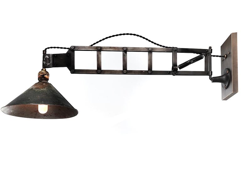 Ladder Arm Articulating Machinists Work Lamp For Sale at 1stDibs