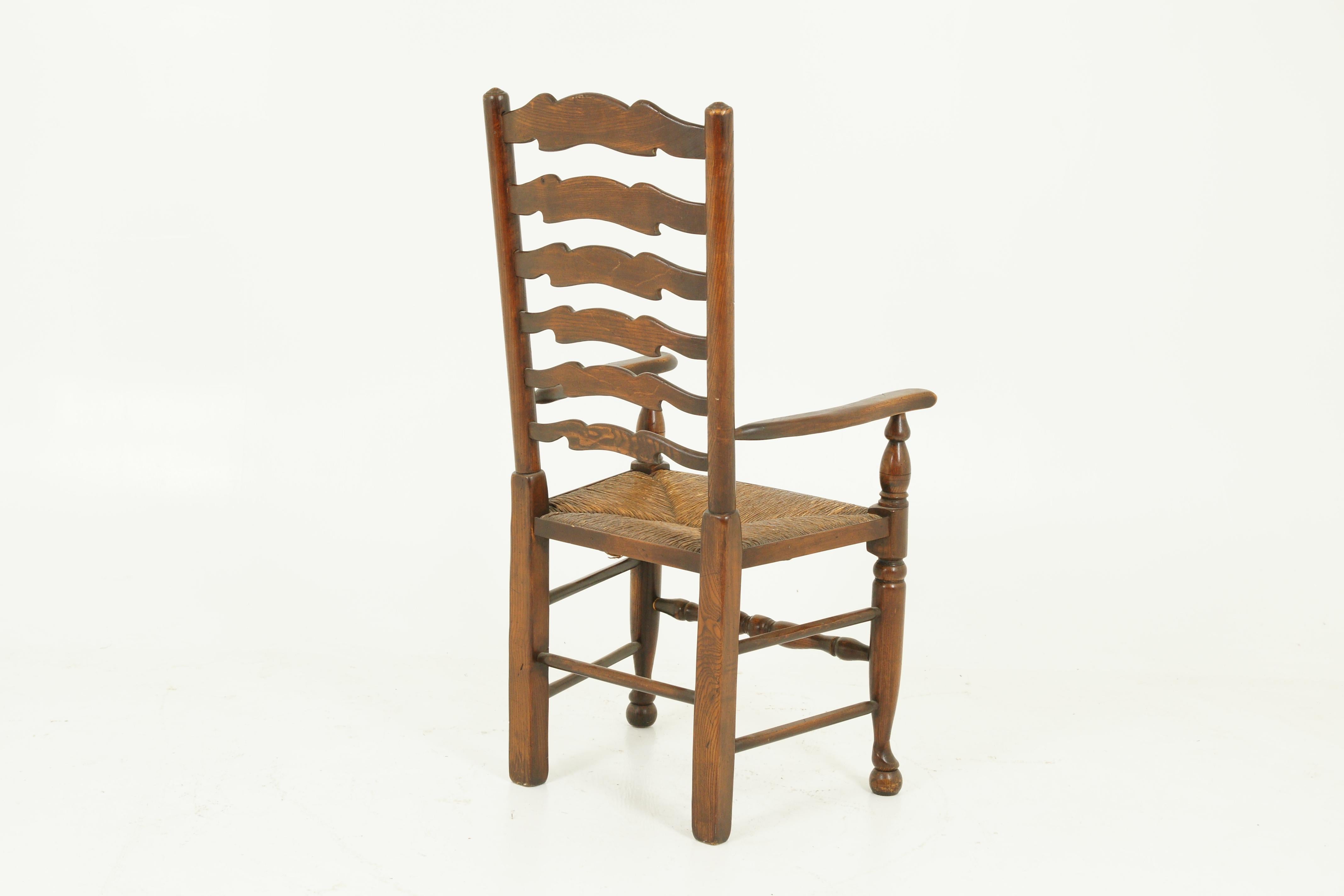 antique ladder back chairs with woven seats
