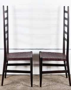 Ladder back chairs after Gio Ponti, a pair