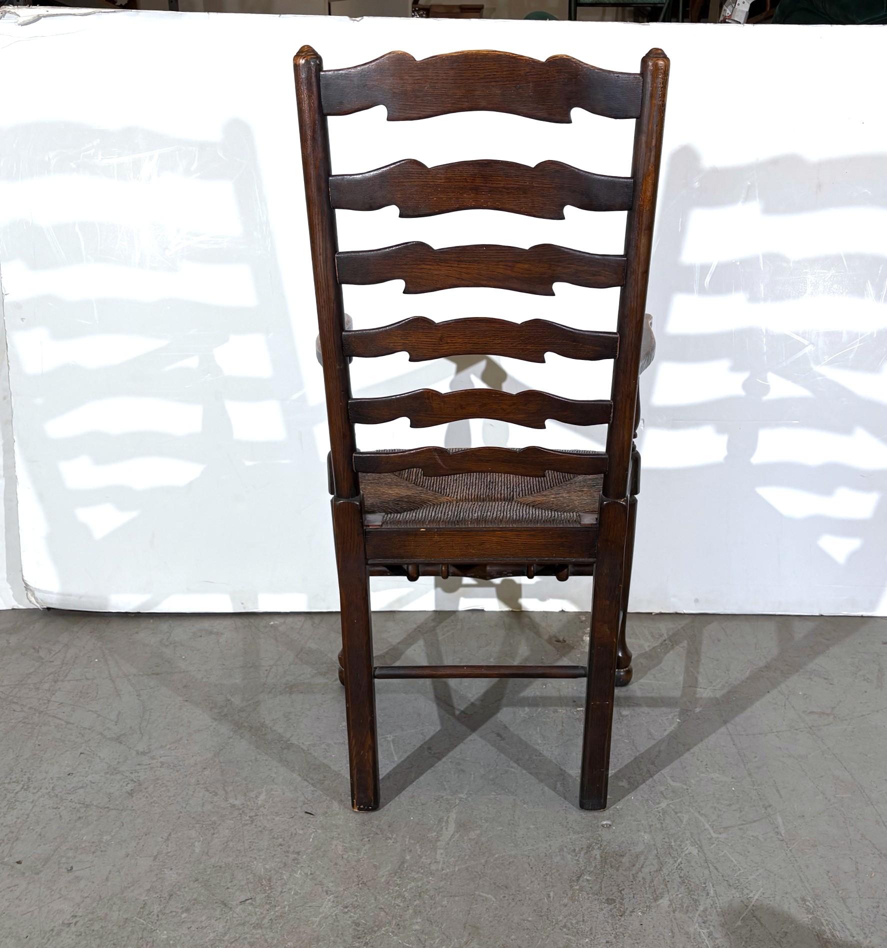 Set di 6 sedie con schienale a scaletta in vendita 1