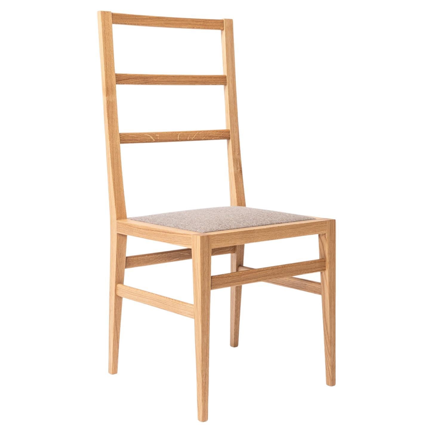 Ladder Back Dining Chair in White Oak by Boyd and Allister  For Sale