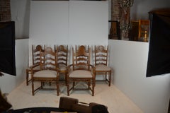 Ladder Back Dining Chairs Set of 6