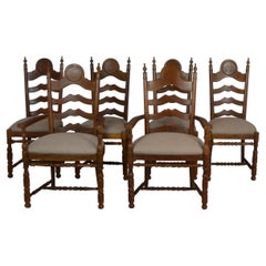 Ladder Back Dining Chairs Set of 6