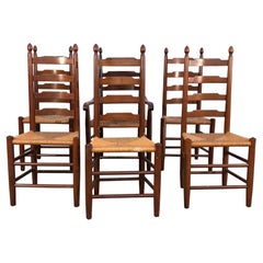 Ladder Back Dining Chairs Set of 6