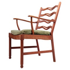 Ladder Back Lounge Chair by Ole Wanscher, 1940s