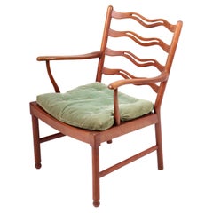 Ladder Back Lounge Chair by Ole Wanscher, 1940s