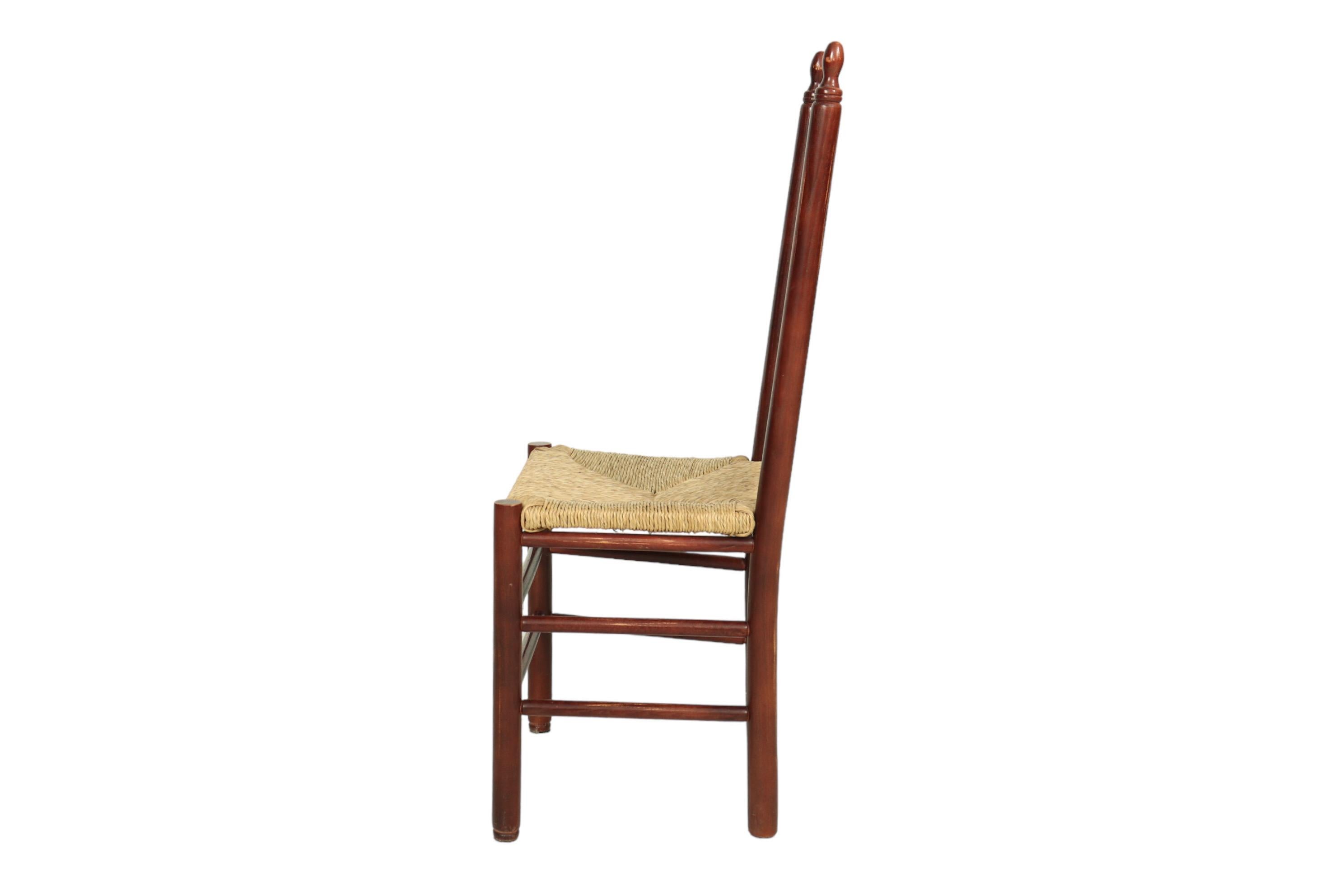 vintage ladder back chairs with rush seats