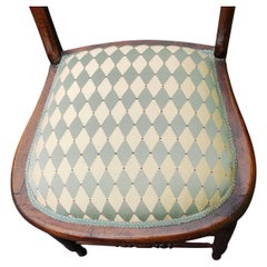 Ladder Back Victorian Reupholstered Mahogany Side Chair, Circa 1860s