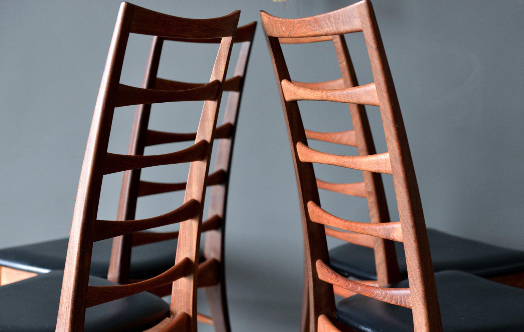 Scandinavian Modern Ladderback Dining Chairs by Niels Kofoed, circa 1960
