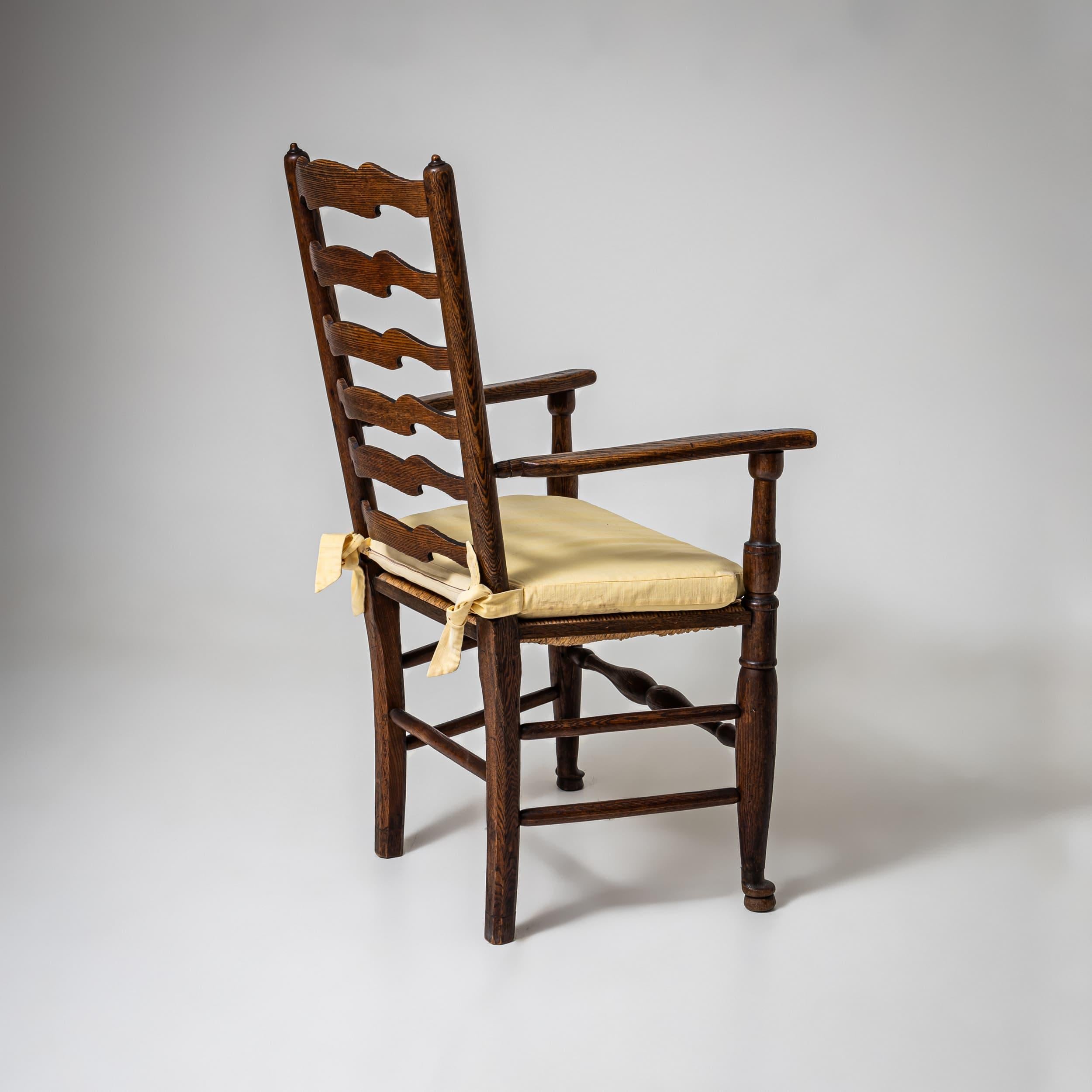 Esszimmerstühle mit Leiterlehne, wahrscheinlich 19. im Angebot 3