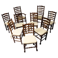 Ladderback Dining Chairs, Probably 19th Century