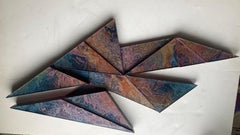 Laddie John Dill  abstract wall sculpture , pigment and glass mount art .