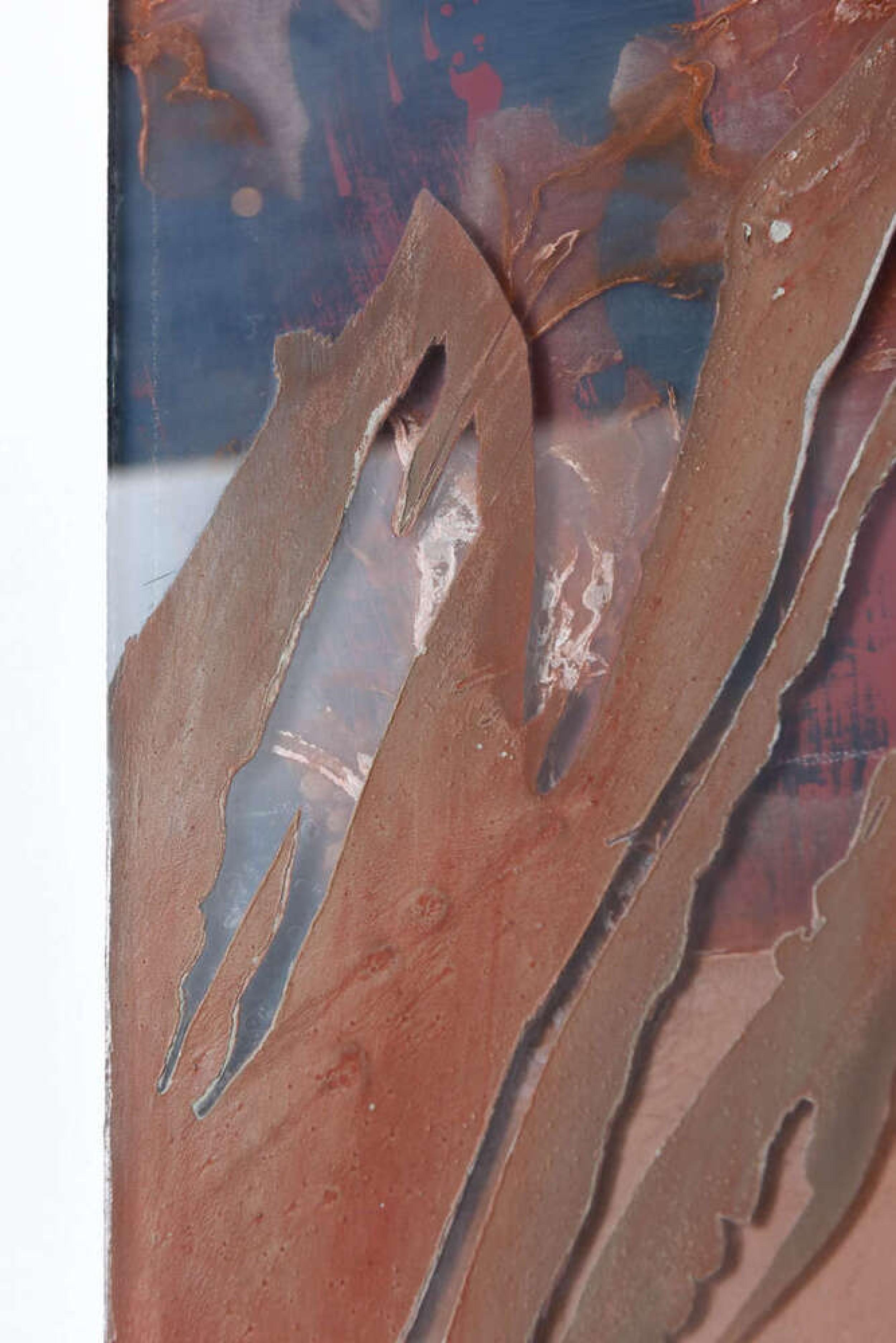 Peinture expressionniste américaine à l'huile, au verre et aux techniques mixtes, (LADDIE JOHN DILL)