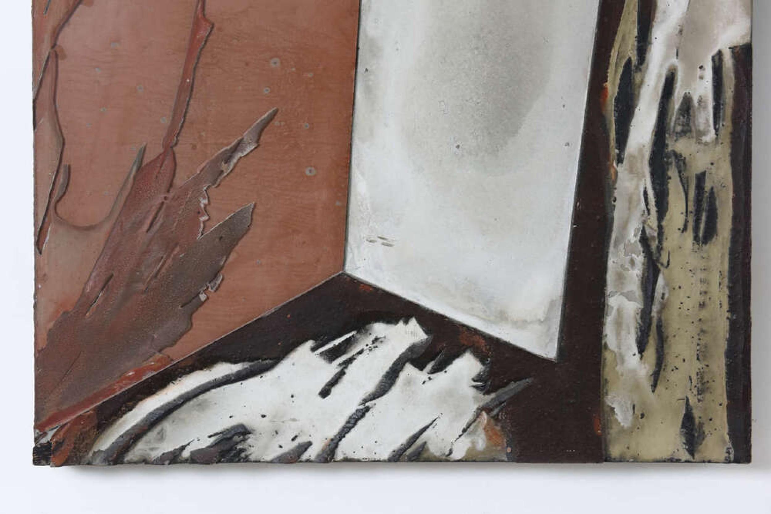Américain Laddie John Dill Peinture expressionniste contemporaine américaine à l'huile et au verre mélangés en vente