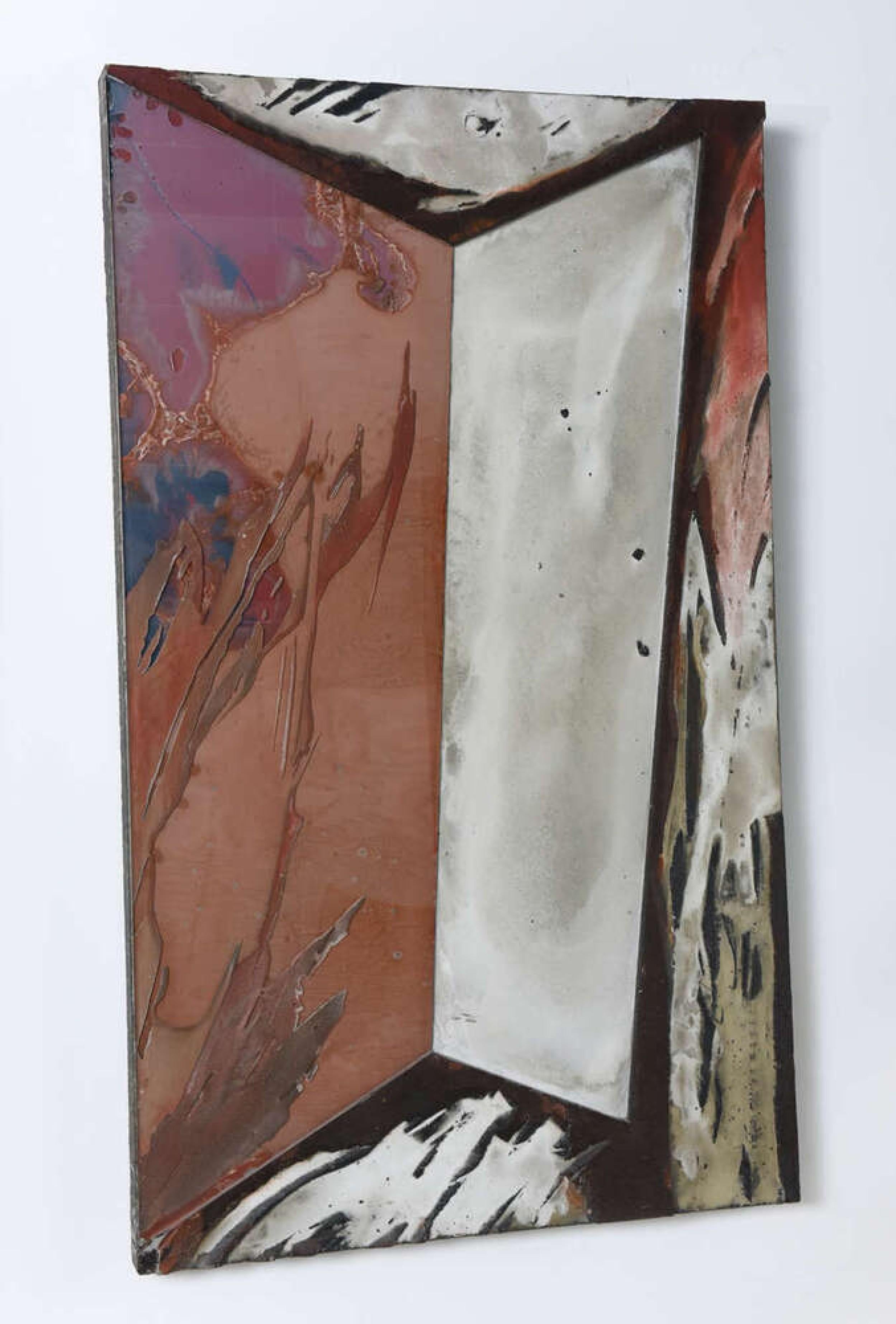 Laddie John Dill Peinture expressionniste contemporaine américaine à l'huile et au verre mélangés Bon état - En vente à Queens, NY