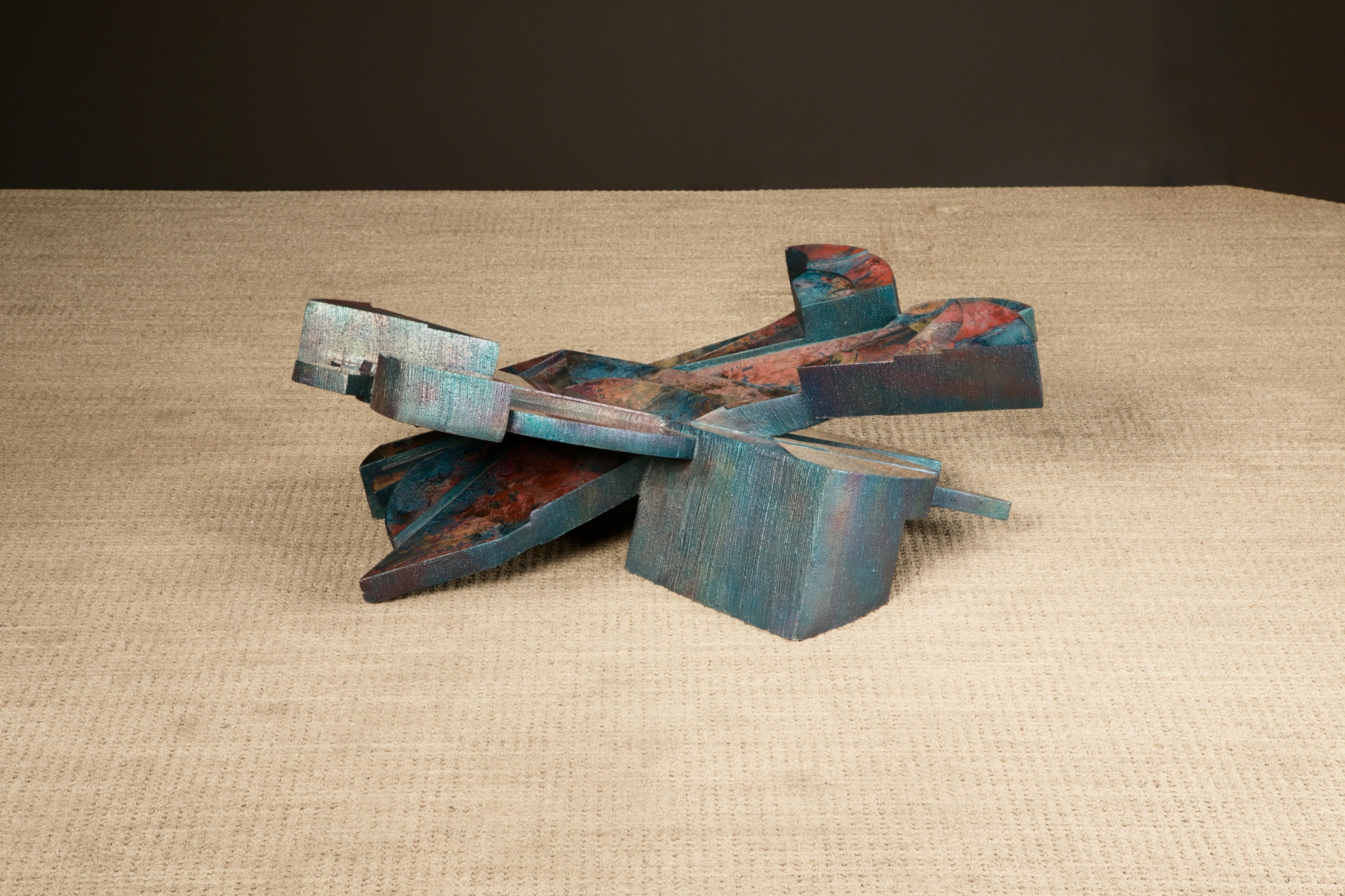 Table basse sculpturale « Ciment Glass Oxide » de Laddie John Dill, vers 1980 en vente 3