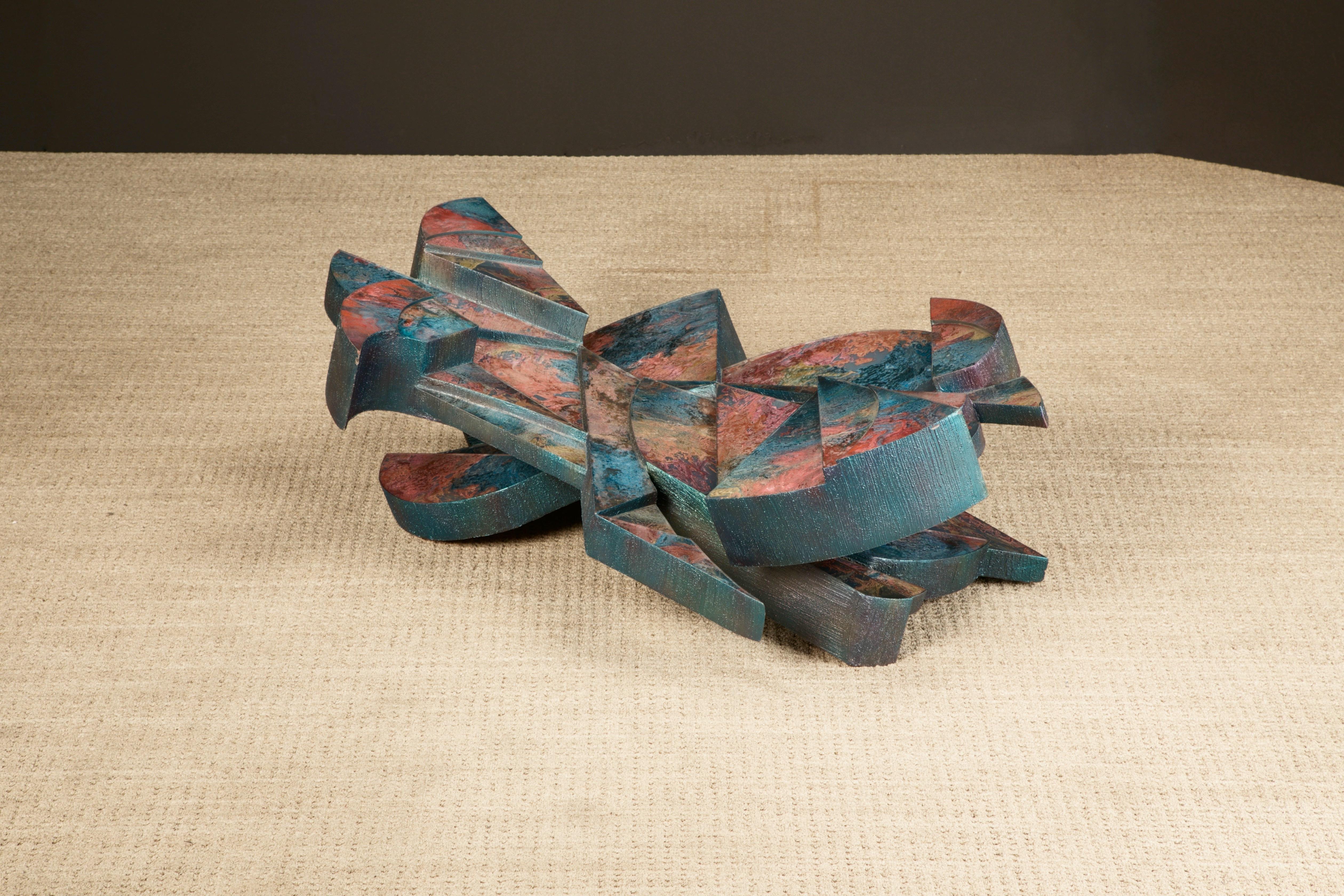 Table basse sculpturale « Ciment Glass Oxide » de Laddie John Dill, vers 1980 en vente 5