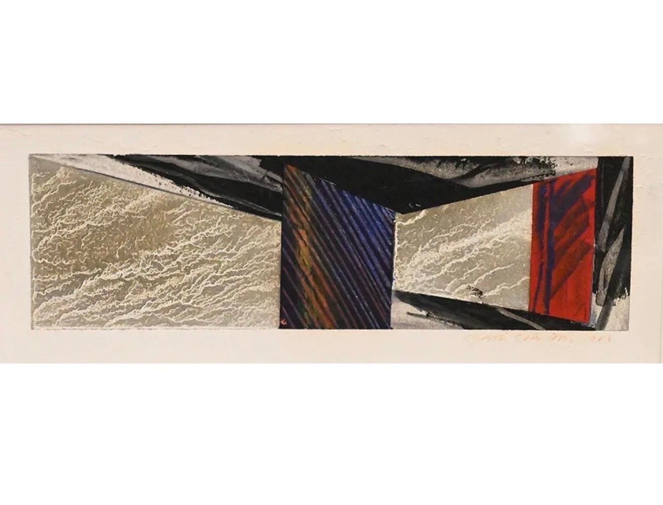 California Modernist Abstract Laddie John Dill Abstract Oil Painting Modernism