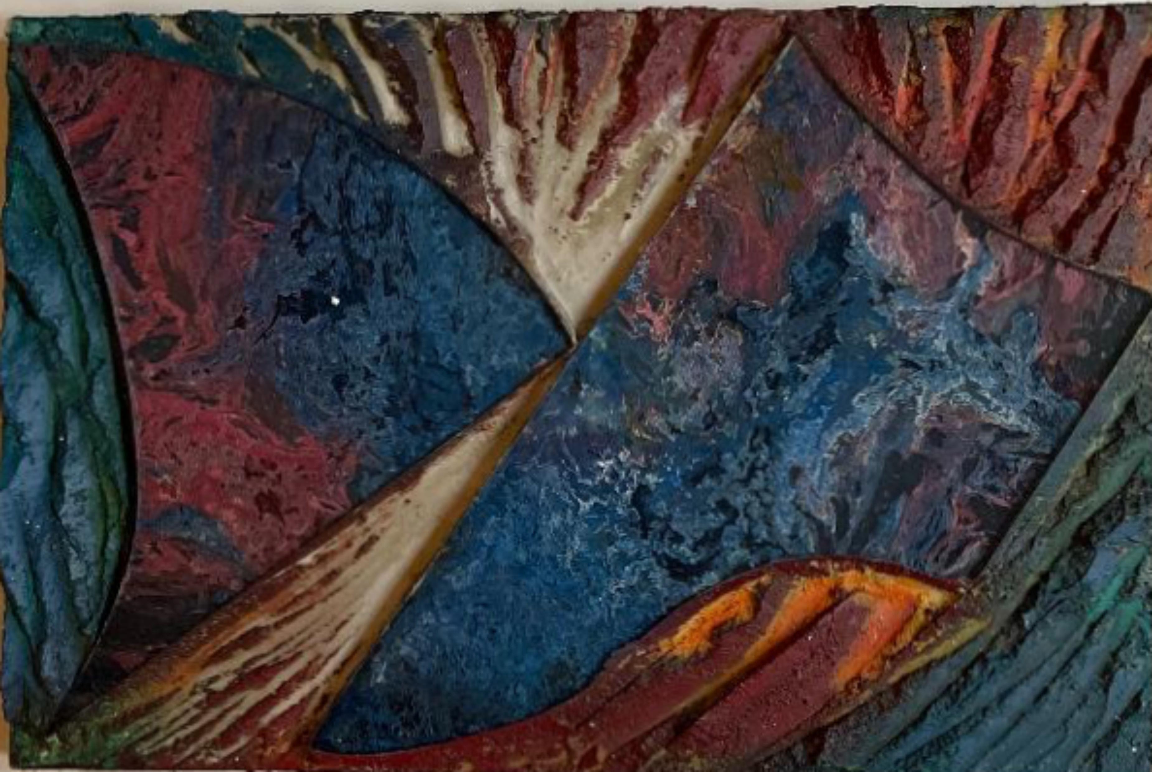 Laddie John Dill, protetto di Robert Rauschenberg, dipinto a tecnica mista firmato Unique. in vendita 1