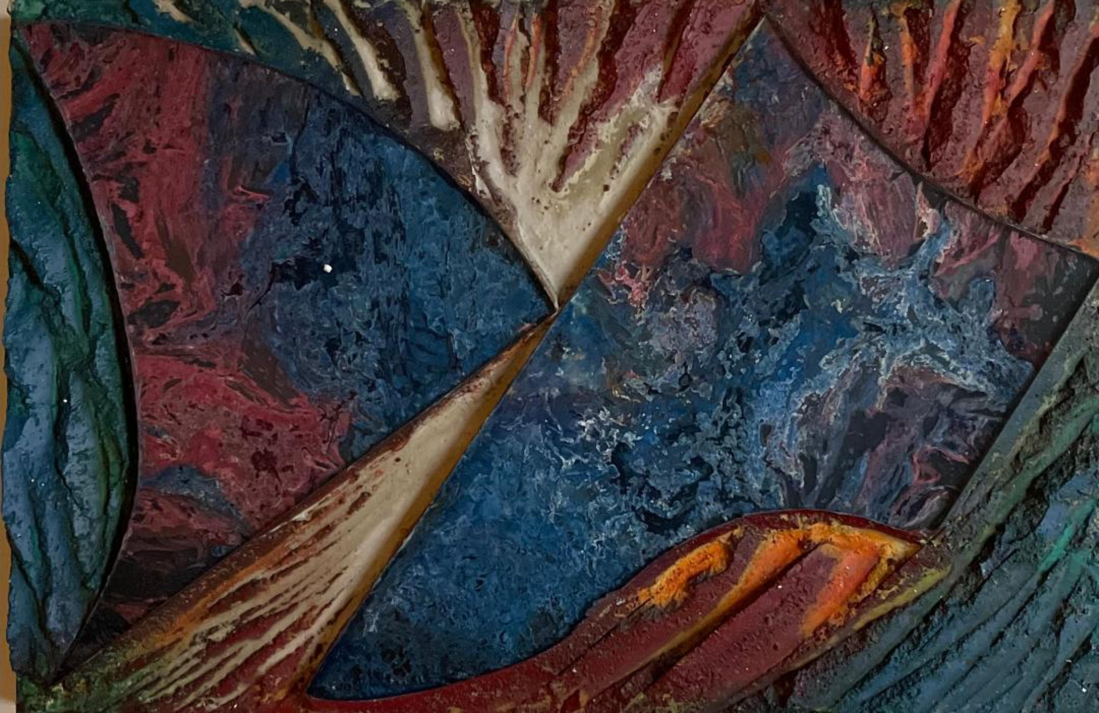 Laddie John Dill, protetto di Robert Rauschenberg, dipinto a tecnica mista firmato Unique.