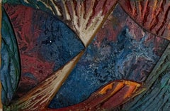 Laddie John Dill, protetto di Robert Rauschenberg, dipinto a tecnica mista firmato Unique.