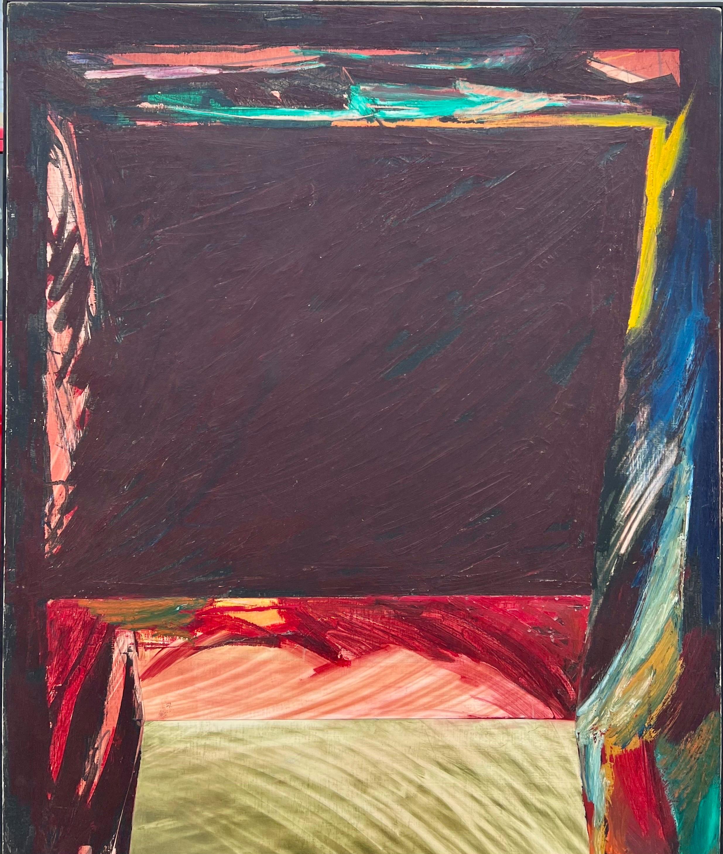 Grande peinture à l'huile abstraite moderniste californienne Laddie John Dill  en vente 3