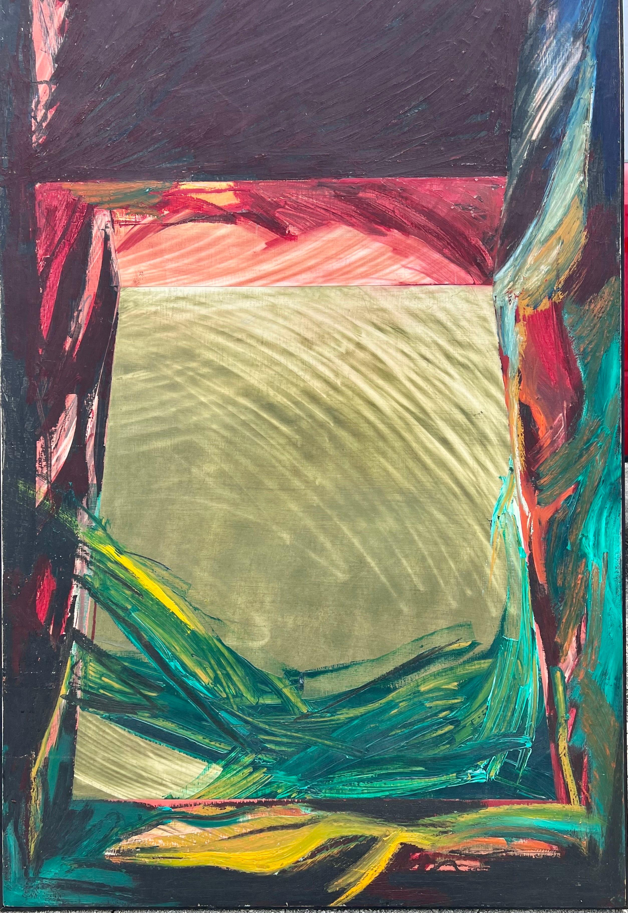 Grande peinture à l'huile abstraite moderniste californienne Laddie John Dill  en vente 4