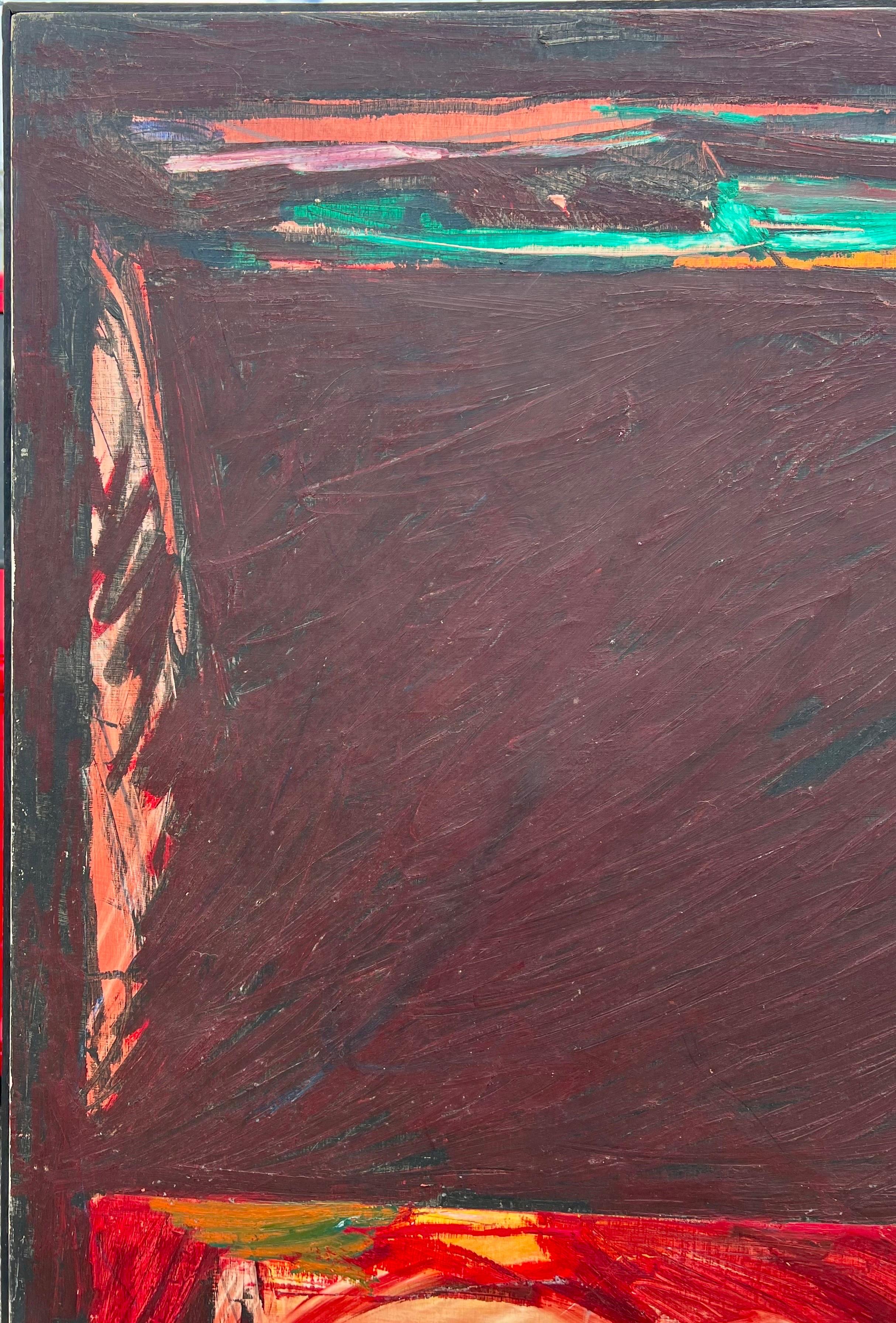 Grande peinture à l'huile abstraite moderniste californienne Laddie John Dill  en vente 5