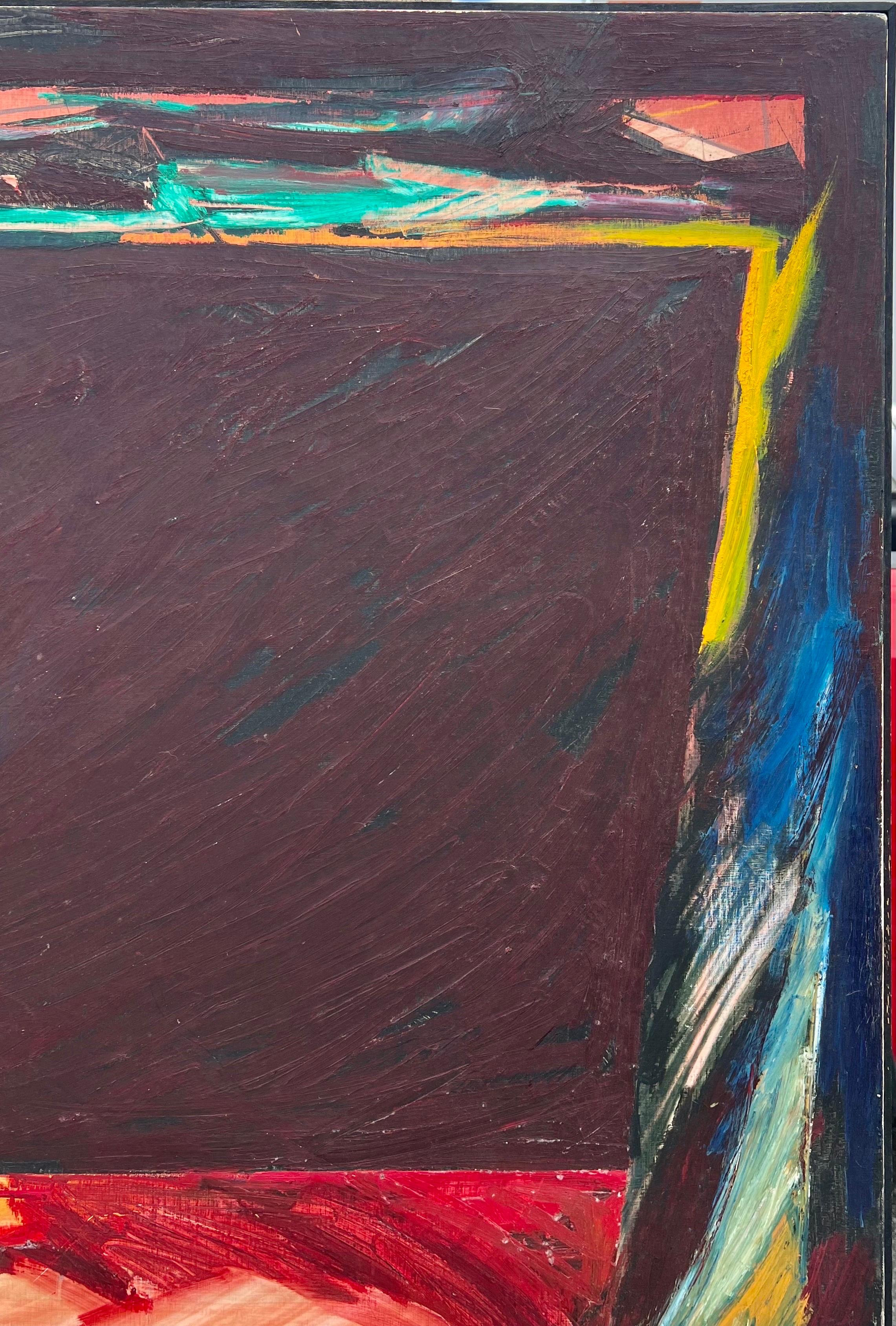 Grande peinture à l'huile abstraite moderniste californienne Laddie John Dill  en vente 6